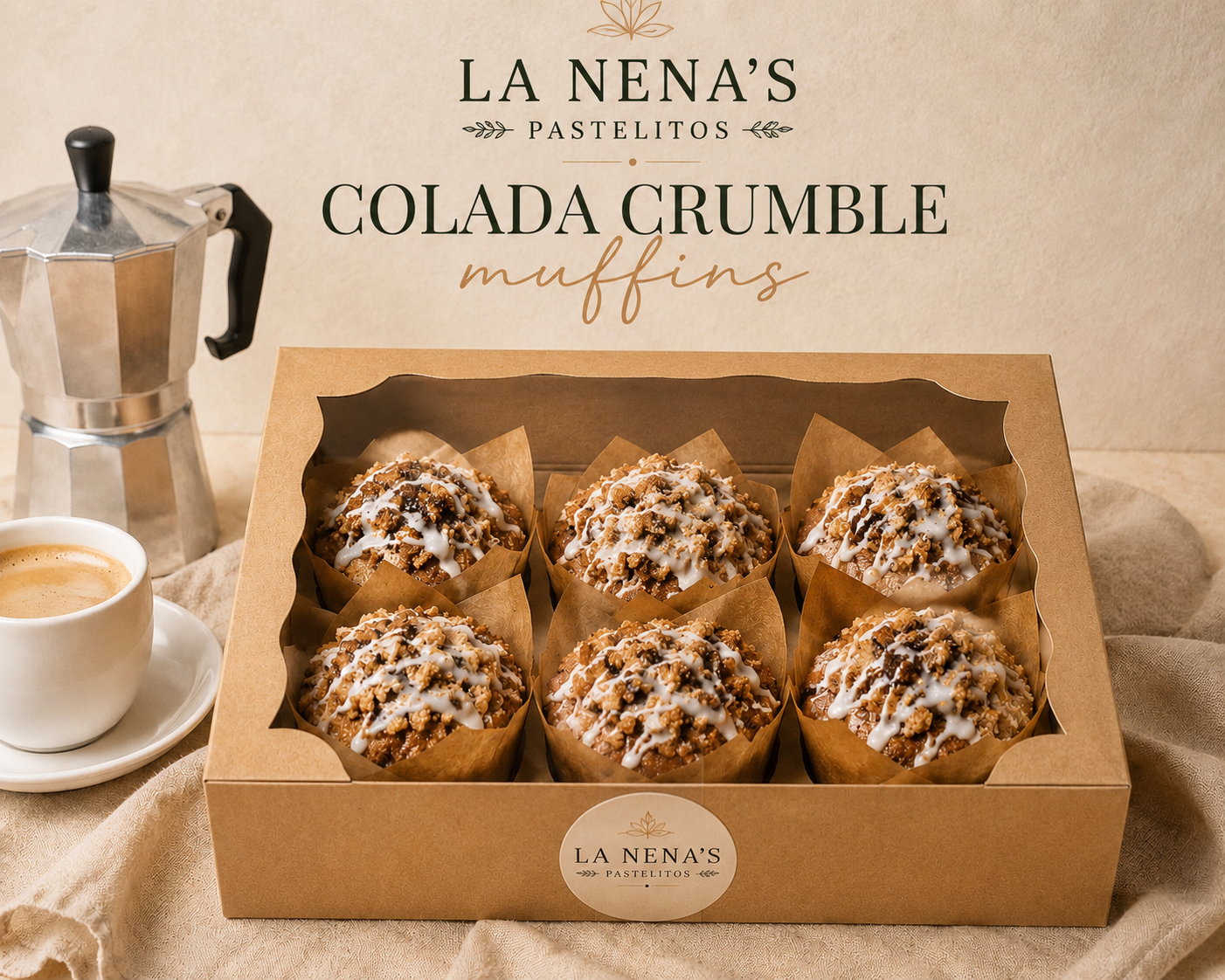 La Nena’s Colada Crumble Muffin - 6 Pack
