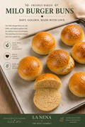 Milo's Burger Buns – 16-Pack (2 x 8 Buns)